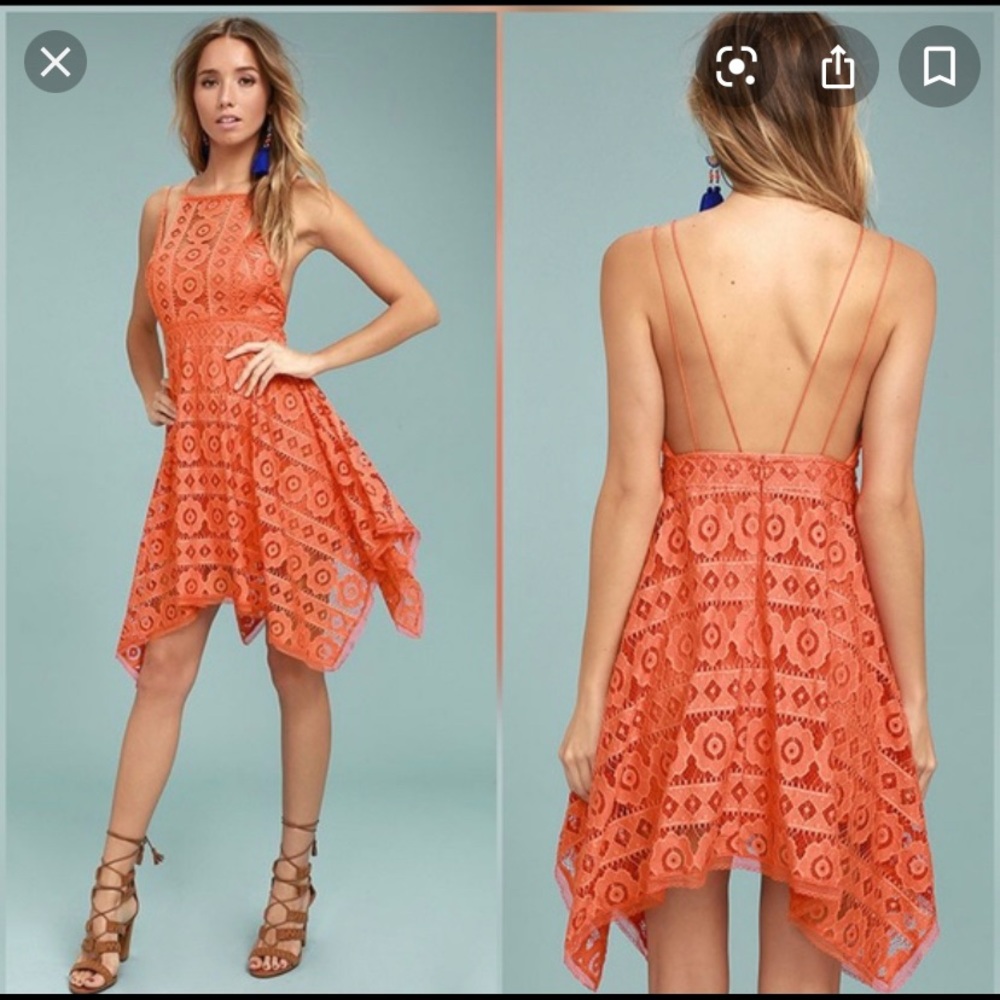 Free People Cream Flowy Dress